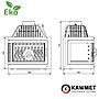 Камінна топка KAWMET W17 Dekor ліве бокове скло (16.1 kW) EKO